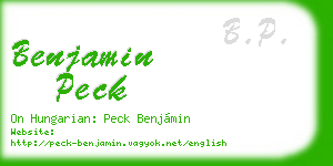 benjamin peck business card