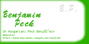 benjamin peck business card